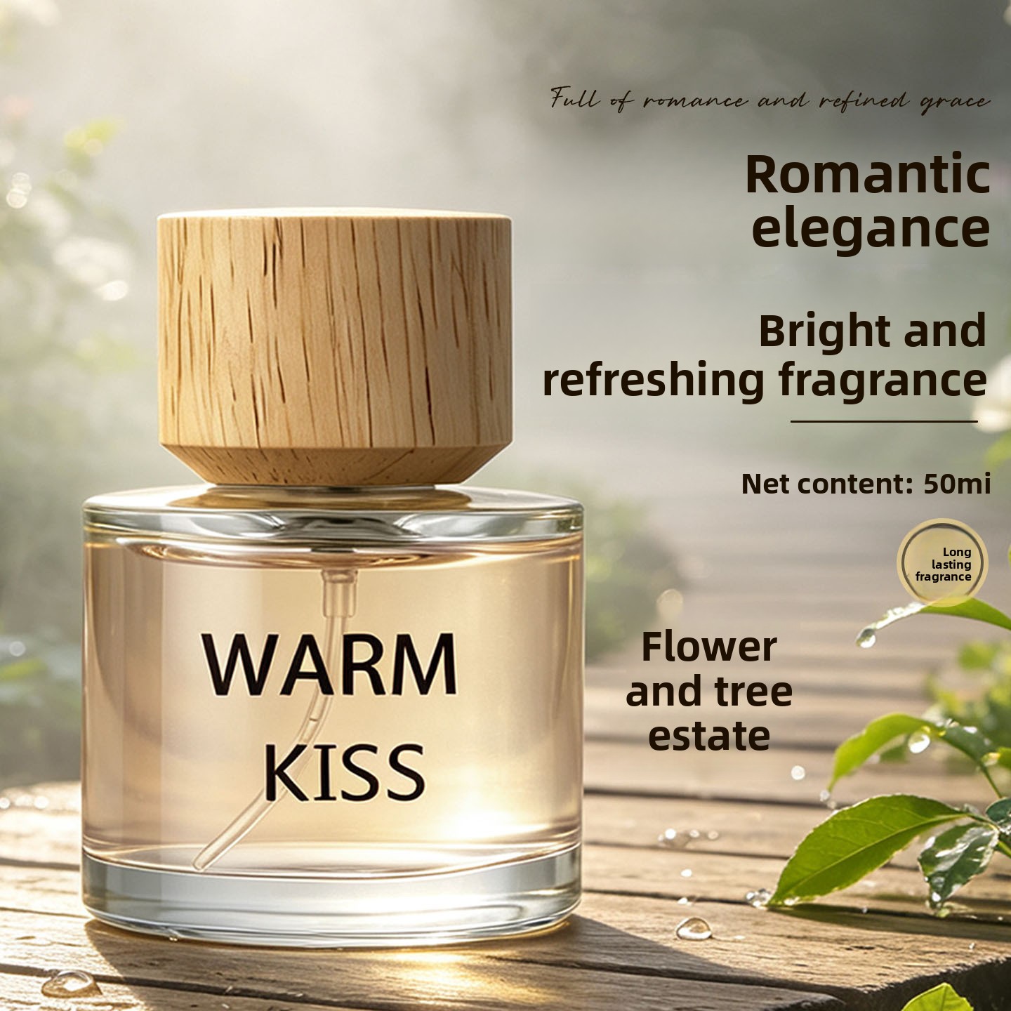 Perfume Fragrance Notes - WARM KISS Kadın Parfümü Ahşap Kapaklı