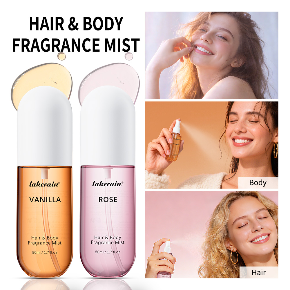 Perfume Fragrance Vanilla - 50ml Vanilya Gül Kokulu Saç ve
