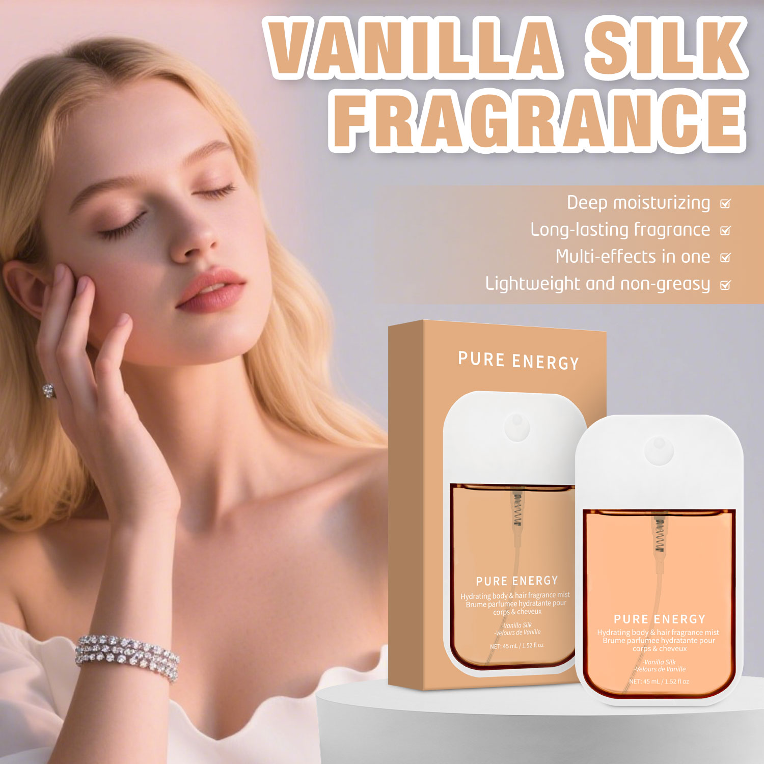 Fragrance Perfume For Hair - Kadınlar ve Erkekler için Vanilya Kadife