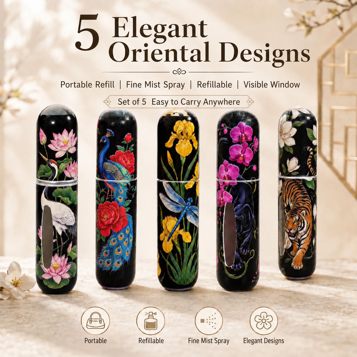 5 adet Çiçek ve Kuş Desenli Gi - Perfume Fragrance Direct incelemesi ve fiyatı